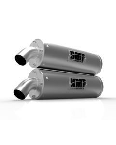 HMF Muffler Polaris RZR XP/4 Turbo/S 16-21 Stainless Titan-QS Dual Slip On Exhaust Billet End Cap