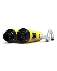 HMF Muffler Can-Am Maverick/MAX 13-18 Can-Am Yellow Performance Dual 3/4 Exhaust Black Turn Down End Cap