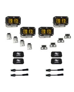 Baja Designs Fog Pocket Light Kit Dual S2 SAE Series Spot Pattern Clear Lens 448171