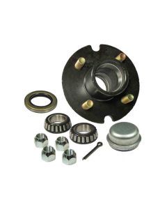 Trailer Hub Assembly - 4 on 4" Bolt Circle, 1,250lb Capacity for Straight Spindles
