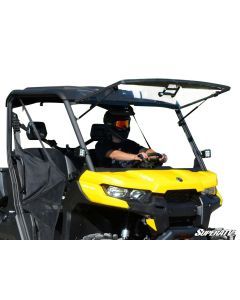 SuperATV Can-Am Defender Scratch Resistant Flip Windshield FWS-CA-DEF-70