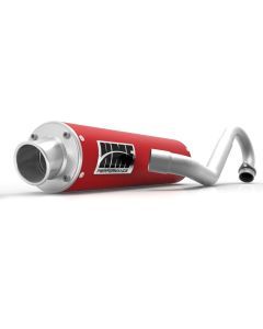HMF Muffler Honda TRX 450R 04-05 Red Performance MX Full System Exhaust Turn Down End Cap