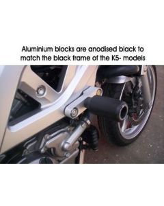 R&G Racing Black Classic Style Crash Protectors For 2005-2012 Suzuki SV650 Bikini