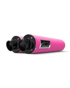 HMF Muffler Can-Am Renegade 1000 12-25 Pink Performance Dual Slip On Exhaust Black Turn Down End Cap