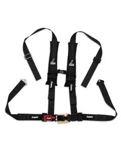 DragonFire Racing Harness Restraint - Black - H-Style - 4-Point - 2" Buckle - 14-0025