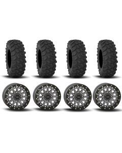 System 3 SB-6 Beadlock Gun Metal Grey 15" Wheels And XTR370 Tires [32x10-15]