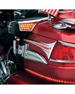 Kuryakyn Chrome LED Passenger Armrest Trim Turn Signal Accents Goldwing Honda