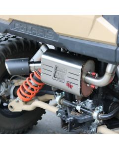 Big Gun Explorer Stainless Steel Slip-On Exhaust With Carbon Fiber End Tip For Polaris RZR S General 1000