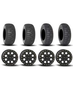 System 3 SB-7 Beadlock Matte Black 15" Wheels And SS360 Sand/Snow Tires [32x10-15] ,[32x12-15]