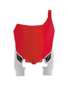 Acerbis Red/White Raptor Front Number Plate for Honda - 2527411005