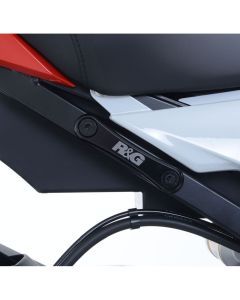 R&G Racing Black Rear Foot Rest Delete Blanking Plates Single For 2010-2014 BMW HP4