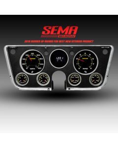 Intellitronix LED Analog Gauge Cluster Set With Black Faceplate For 1967-1972 Chevrolet Truck