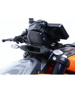 R&G Racing Black Front Indicator Adapter Kit For 2014-2023 KTM 1290 Super Duke R