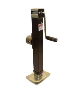Square Trailer Jack, Side Mount, 8,000 lbs. Support Capacity, Sidewind, Weld-On Round Pipe, 15 Inch Travel