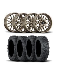 ITP Hurricane 18" Bronze Wheels And Versa Cross XTR Tires [35x10-18]
