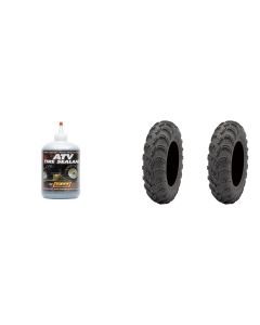 Set of 2 ITP Mud Lite AT Front/Rear Tires 25x10-12 6-ply with QUADBOSS Sealant