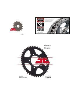 520H Heavy-Duty Chain Natural, Front & Rear Sprocket Kit for SUZUKI GS500H 2007
