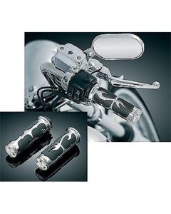 KURYAKYN CHROME ISO FLAME GRIPS ALL VICTORY MODELS EX: HEAT GRIP VV CCT OCT 6261