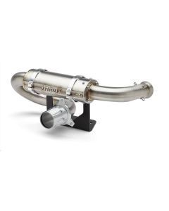 Trinity Racing Stage 5 Center Exit Slip On Exhaust With Billet Tip Brushed Stainless Steel Muffler
