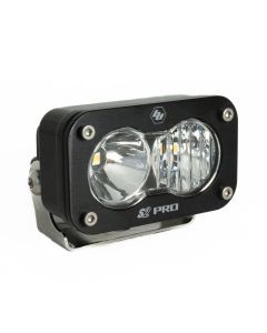 Baja Designs Auxiliary LED Light Pod Each Black Case S2 Pro Series Driving/Combo Pattern Clear Lens Universal 480003