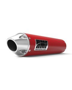 HMF Muffler Yamaha YFZ 450 04-13 Candy Red Performance Slip On Exhaust Euro End Cap Side Mount