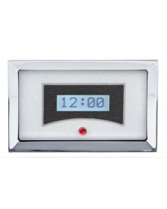 1940 Ford Car Digital Clock, Silver Alloy Style Face, White Display