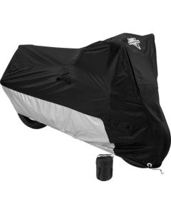 Nelson-Rigg Deluxe All Season Motorcycle Cover Large Black/Silver MC-904-03-LG