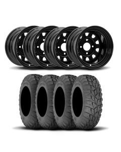 ITP Delta Steel 12" Wheels And DuraCity Tires [25x8R-12]