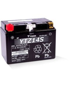 Yuasa Maintenance Free YTZ14S 12 Volt Battery YUAM72Z14