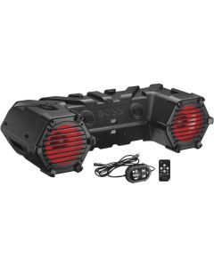 Boss Audio Systems 8" Bluetooth Sound System with LED Bar And Storage Black Plug-and-Play
