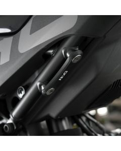 R&G Racing Black Rear Foot Rest Delete Blanking Plates LHS For 2023-2024 CF-Moto 450SR