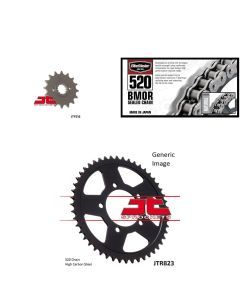 520 BMOR Chain Natural, Front & Rear Sprocket Kit for SUZUKI GS500F 2004-2010