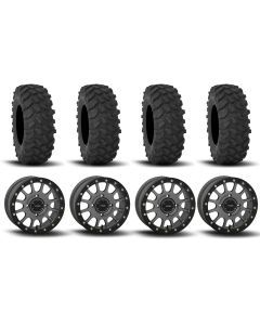 System 3 SB-5 Beadlock Gun Metal Grey 15" Wheels And XTR370 Tires [32x10-15]