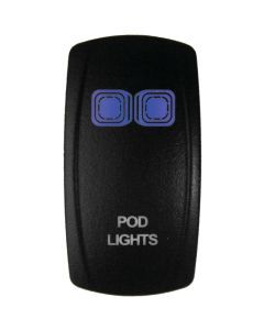 DragonFire Racing Laser-Etched Dual LED Switch - Lights On/Off - Blue - 04-0089