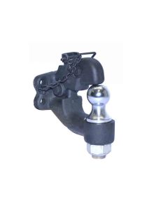 Wallace Forge Heavy Duty Rigid Mount Magnum Combination Pintle Hook with 2-5/16" Inch Ball, 30,000 lbs. Pintle Towing Capacity