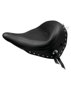Mustang Vintage Wide Chrome Studded Solo Seat Black For Harley-Davidson Softail Deluxe EFI 2016-2017 76231