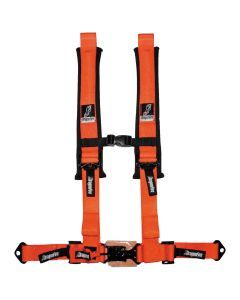 DragonFire Racing Harness Restraint - Orange - H Style - 4-Point - 2" Buckle - 14-0029