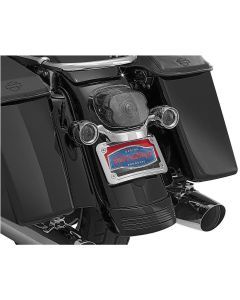 Kuryakyn 3157 Harley FLHX Street Glide 10-13 Curved License Plate Frame Chrome
