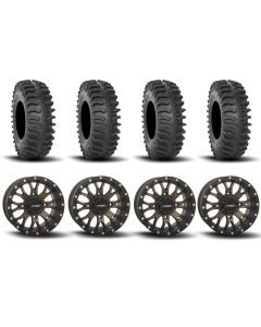 System 3 ST-3 Simulated Beadlock Bronze 15" Wheels And XT400 Tires [33x10R-15]