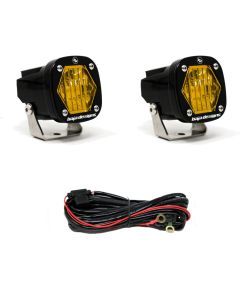 Baja Designs Auxiliary LED Light Pod Pair S1 Series Wide Cornering Pattern Baja Amber Lens Universal 387815