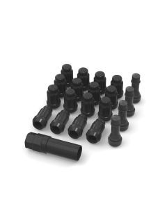 Bullite 16 Piece Black Lug Nut Set 3/8"-24