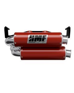 HMF Muffler Dual Full System Performance Exhaust Red Turn Down Brushed End Cap For Can-Am Outlander 1000/850 2025-2026 14656636671