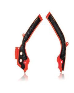 Acerbis 16 Orange/Black X-Grip Frame Guard - 2449535225