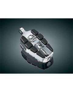 Kuryakyn Chrome ISO Zombie Skull Rubber Footpeg Male Mount Pegs Set Pair Harley