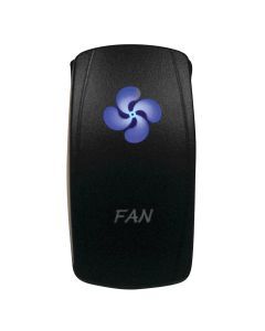 DragonFire Racing Laser-Etched Dual LED Switch - Fan on/off - Blue - 04-0058