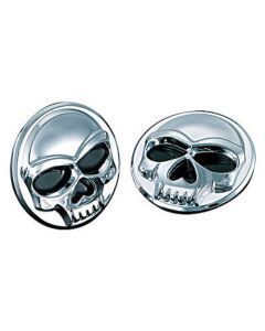 KURYAKYN 2 IN CHROME ZOMBIE MEDALLIONS FOR MACH 2, UNIVERSAL APPLICATION PR 1491