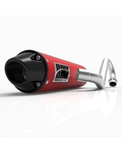 HMF Muffler Polaris RZR 170 10-21 Red Performance Full System Exhaust Black Euro End Cap