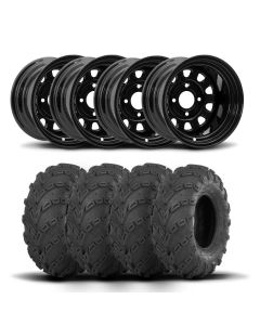 ITP Delta Steel 12" Wheels And Mud Lite Tires [24x8-12]