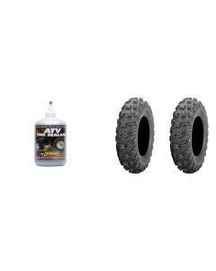 Set of 2 Holeshot ATR Radial Front/Rear Tires 25x10R-12 6-ply with Sealant