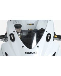 R&G Racing Black Mirror Delete Blanking Plates For 2006-2010 Suzuki GSXR600